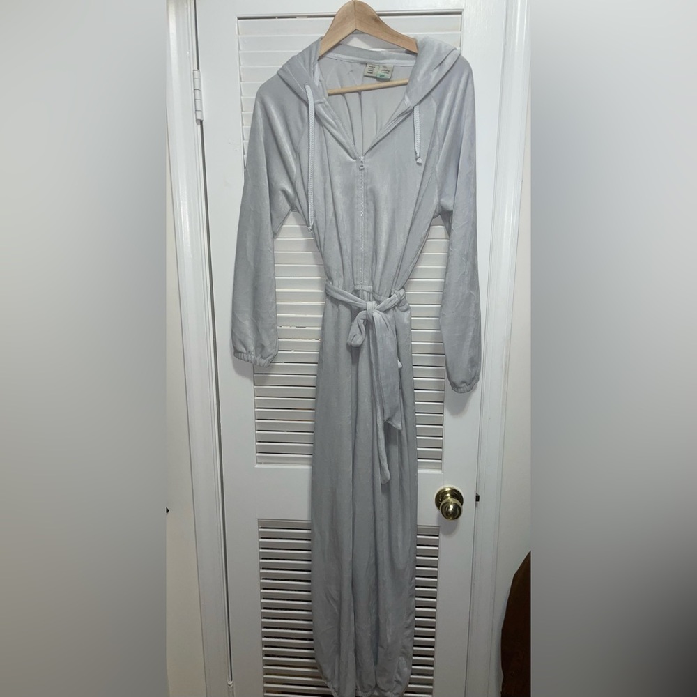 Hooded zip up lounge suit